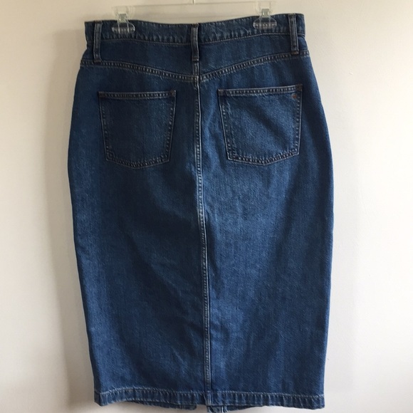 Madewell long button down midi denim skirt - Picture 3 of 6
